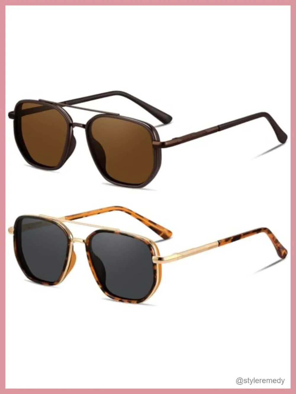 Retro Metal Frame Polarized Aviator Sunglasses UV400 Protection